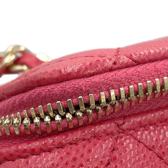 CHANEL Matelasse Mini Vanity Chain Shoulder Bag Calfskin Pink AP1340 - Picture 5 of 12